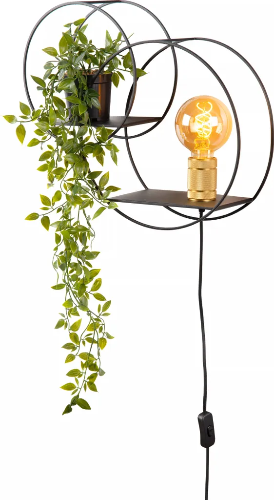 Luminaire d'appoint CIRCLE à fixer sur étagère Métal Noir E27 - 2