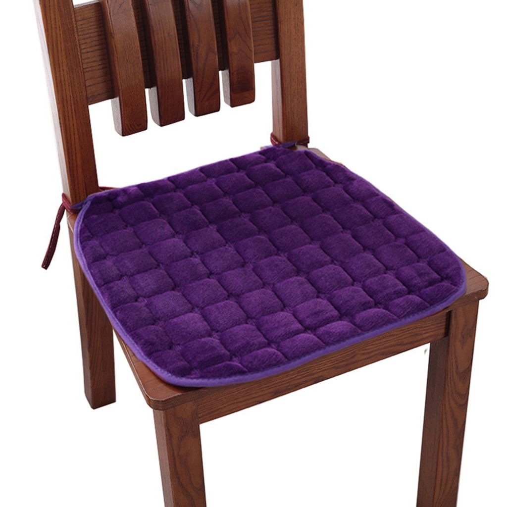 Sitzpolsterfarbkrawatte auf Polyester 40 cm/45 cm Anti -Skid -Stuhlpolster für Esszimmer-Lila ,Größen:40*40cm