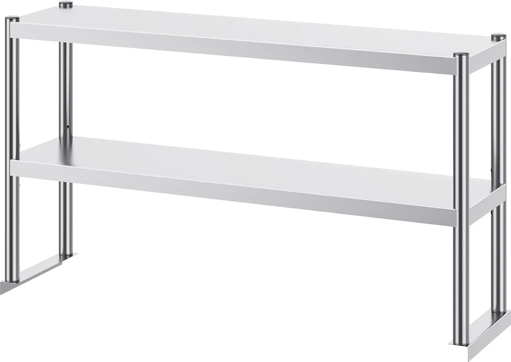 SucceBuy Alzatina Doppia Inox 30x183cm | Mensola Professionale Regolabile