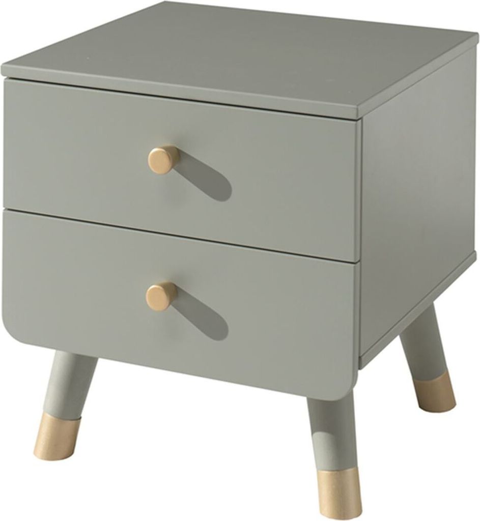 Nachtkonsole Kamillah 43x40x45 Nachtkommode MDF Olive Grün