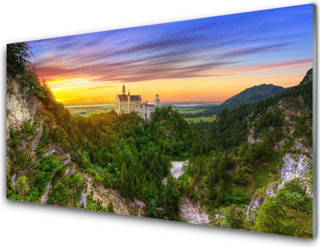 Acrylglasbilder 100x50 Wandbild Druck Gebirge Landschaft