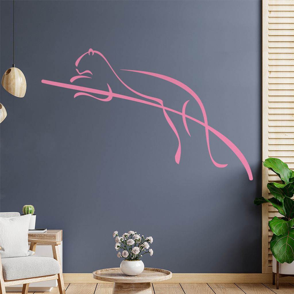 Raubkatze Linien Wandtattoo in 6 Größen - Wandaufkleber Wall Sticker - Dekoration, Küche, Wohnzimmer, Schlafzimmer, Badezimmer