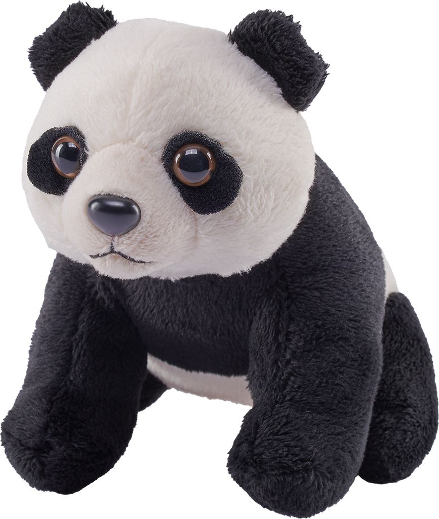 Wild Republic Panda Stofftier - 13 cm - schwarz/weis - Plusch