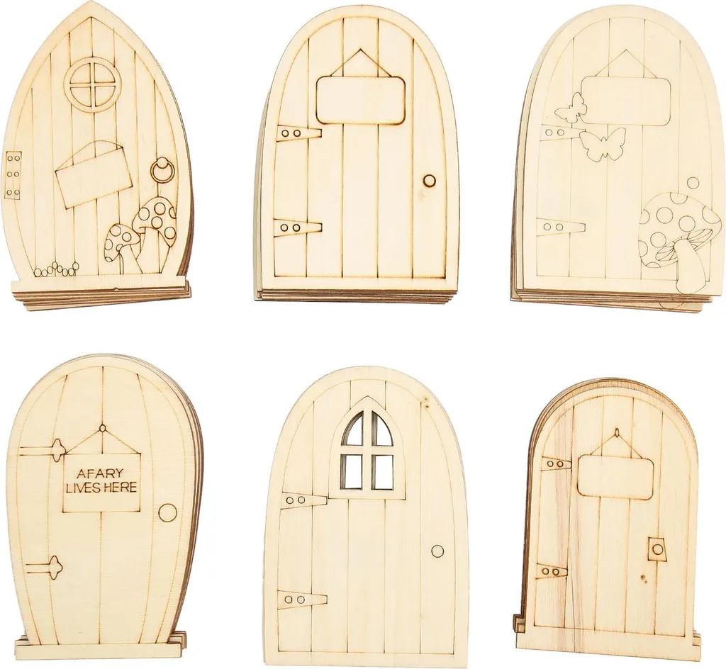 60 Ornamenti in Legno di Bosso Fai da Te - Sagome Cartone Animato da Dipingere