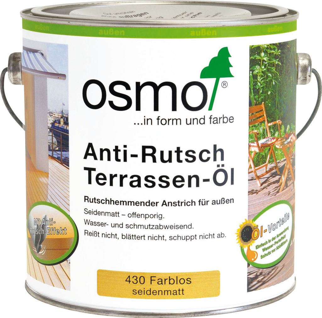 OSMO Farblos 430 Terrassen-Öle Anti-Rutsch-Öl 2,5L Produktbild 