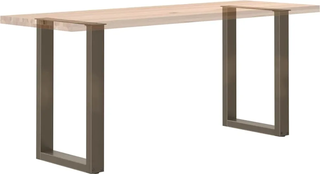 Set 2 Gambe Tavolo Acciaio Naturale SYFAX™ 50cm Fai-da-Te Design - 6