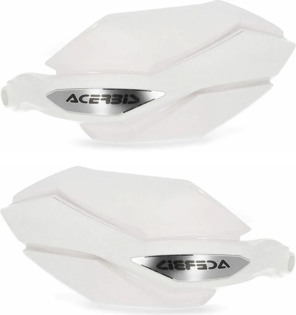 Protecteurs de mains ACERBIS Argon fermés blancs avec kit de fixation