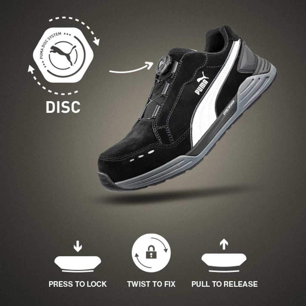 Puma Sicherheitsschuh Airtwist Disc Black Low nach EN ISO Produktbild 8