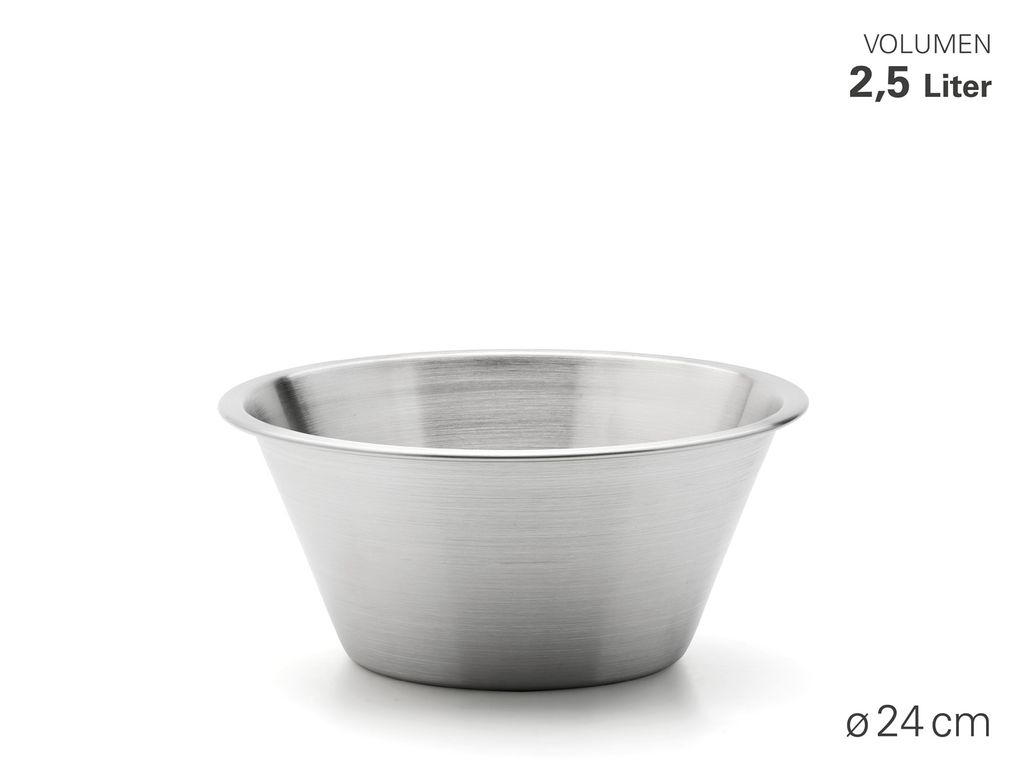 Karl Weis Küchenschüssel Gastro+ Ø 24 cm, Edelstahl Produktbild 