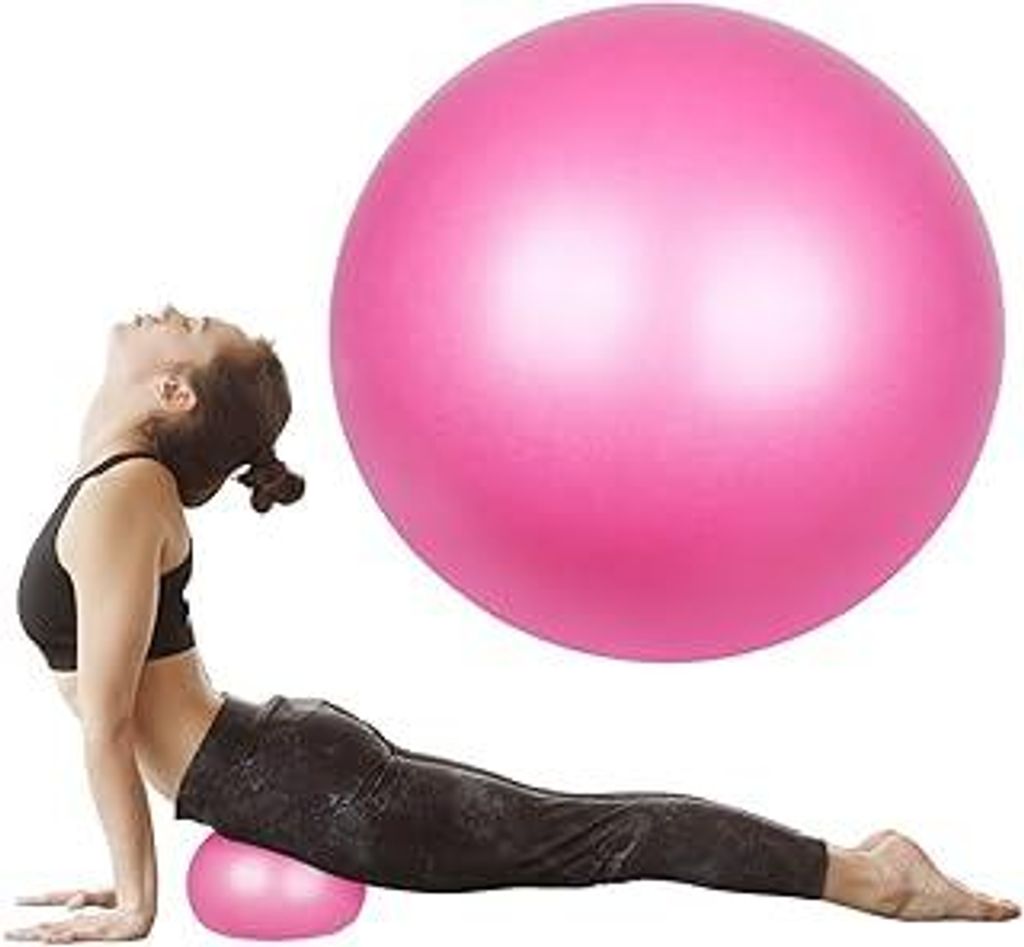 flintronic Gymnastikball Kleiner Pilates-Ball, 25cm Soft Yoga Ball, mit aufblasbarem Strohhalm, Anti-Burst-Übungsball für Yoga, Pilates, Balance,...