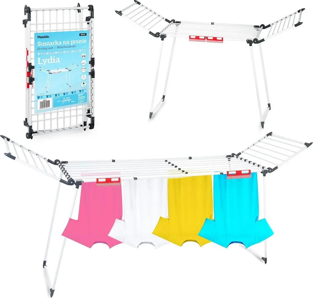 Offerta Stendibiancheria Lydia 27 mt | Bianco Pieghevole e Robusto