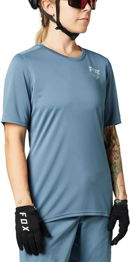 Maillot respirant Fox W Ranger Ss Jersey S bleu mat anti-odeur
