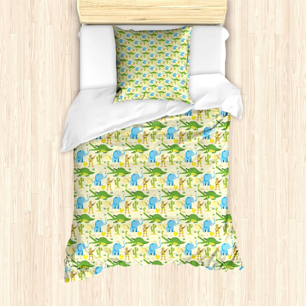 Biancheria Letto Singolo ABAKUHAUS Coccodrillo - Design Professionale 135x200