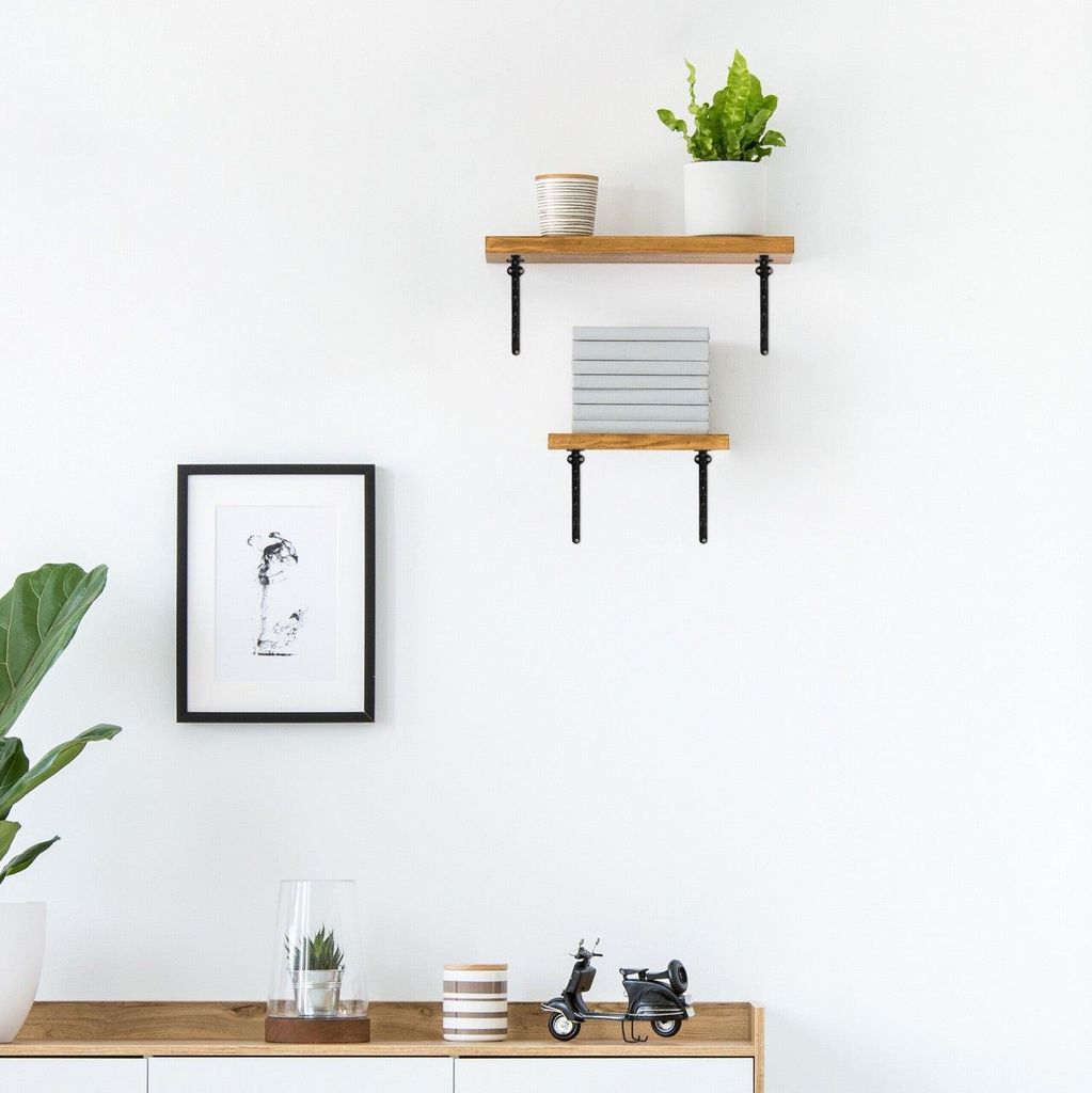 Regalträger, Kettendesign, Gusseisen, 4er-Set