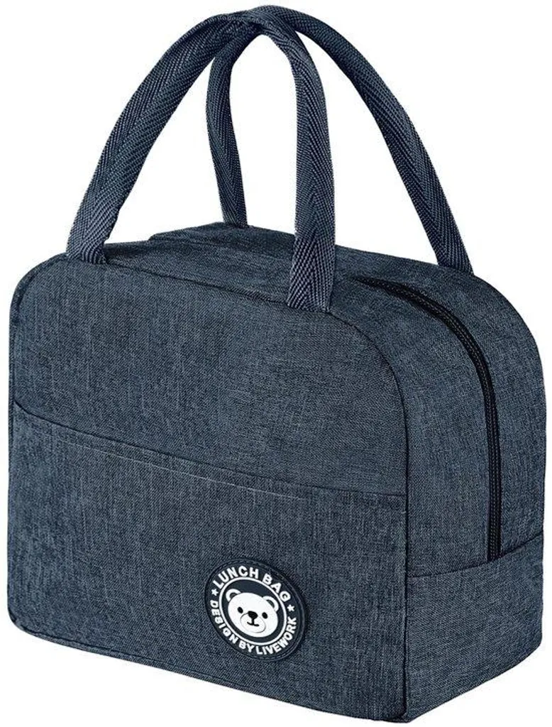 Petit sac isotherme repas 6 L bleu, glacière souple pour déjeuner midi
