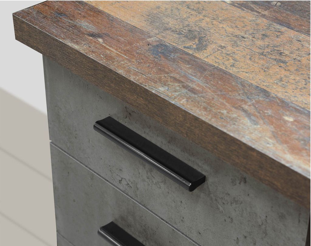 Schreibtisch NETBOB, Optik: Old Wood Vintage / Beton von Produktbild 6