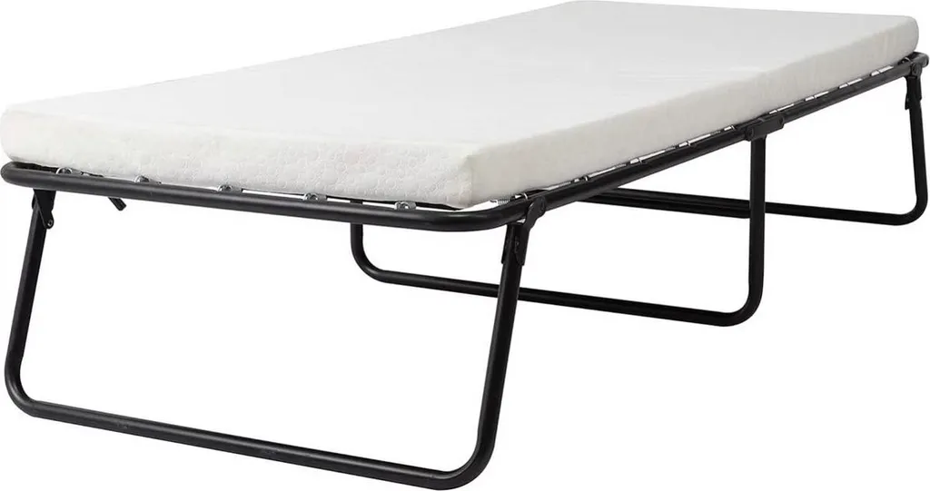 Lit d'appoint pliable une place avec matelas mousse pour chambre