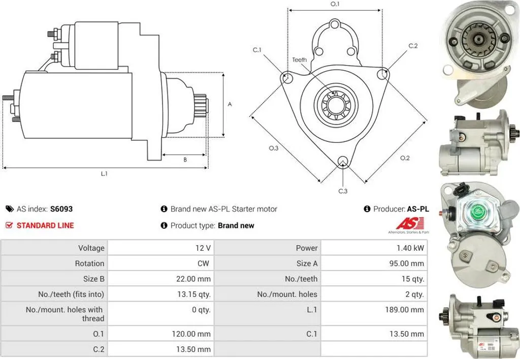 Démarreur pour moteur Yanmar 4JH - Pièce de rechange haute performance