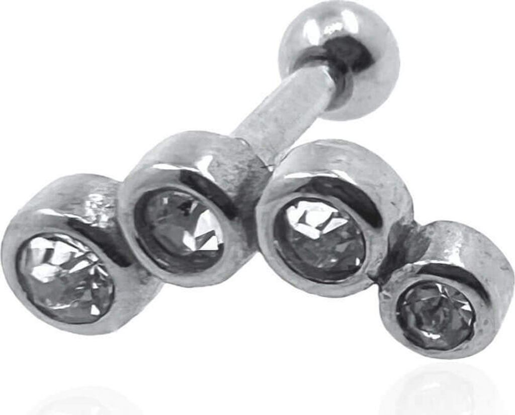 Helix Ohrpiercing 316L Chirurgenstahl mit Kristallen