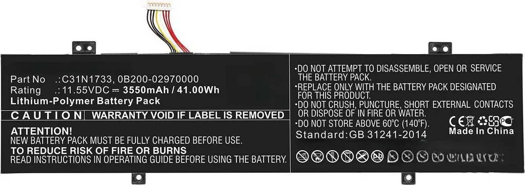 Batteria per Asus CoreParts MBXAS-BA0267 | Ricambio Certificato 41Wh