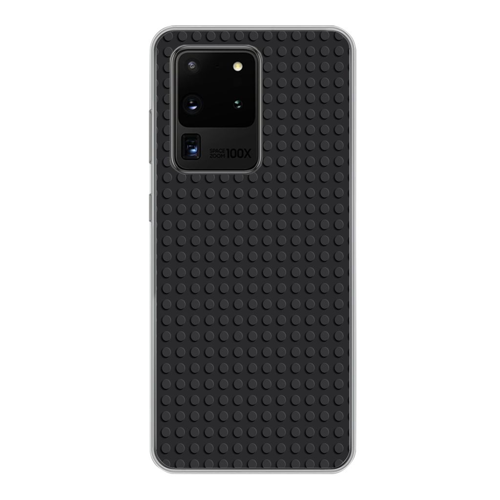 MuchoWow Handyhülle Schutzhülle Hülle für Samsung Galaxy S20 Ultra Bild - Schwarz Silikon Softcase Handy Hülle - Karteninhaber