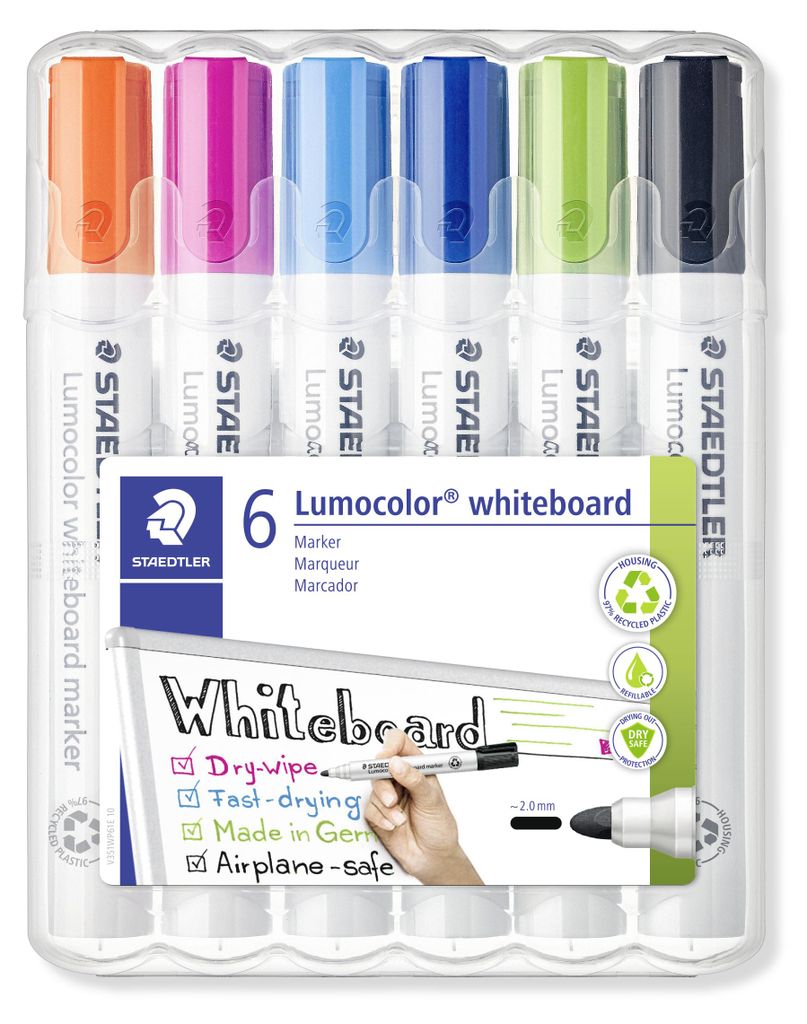 STAEDTLER® 351 WP6-1 Fixy na bílé tabule Lumocolor, balení Obrázek produktu 