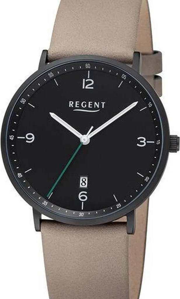 Montre analogique Regent F-1532 bracelet cuir noir cadran épuré