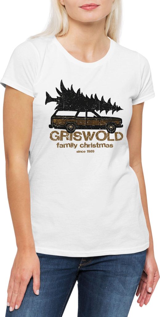 Urban Backwoods Griswold Tree Service, Damen T-Shirt, Farbe: Weiß, Größe: XL