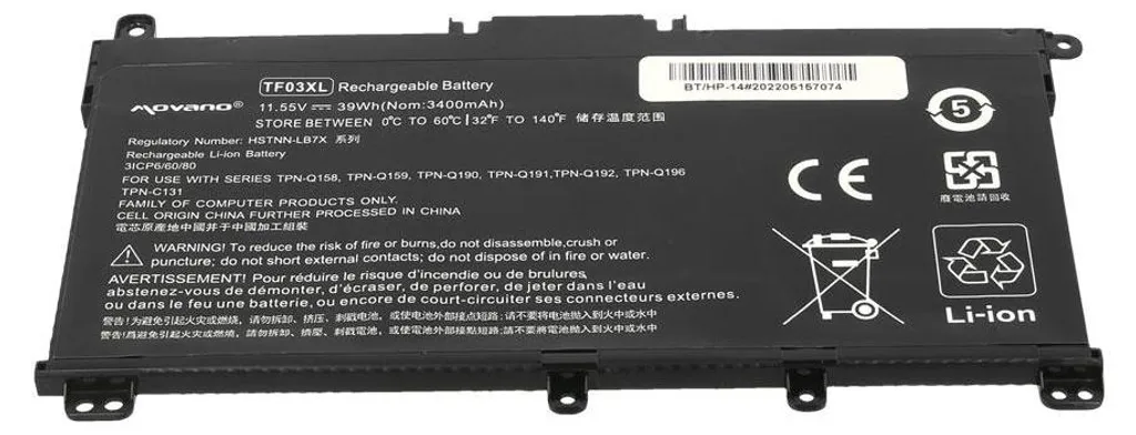 Batterie TF03XL pour HP Pavilion 14-BF 14-BP 15-CD Haute Capacité 41.7Wh - 3