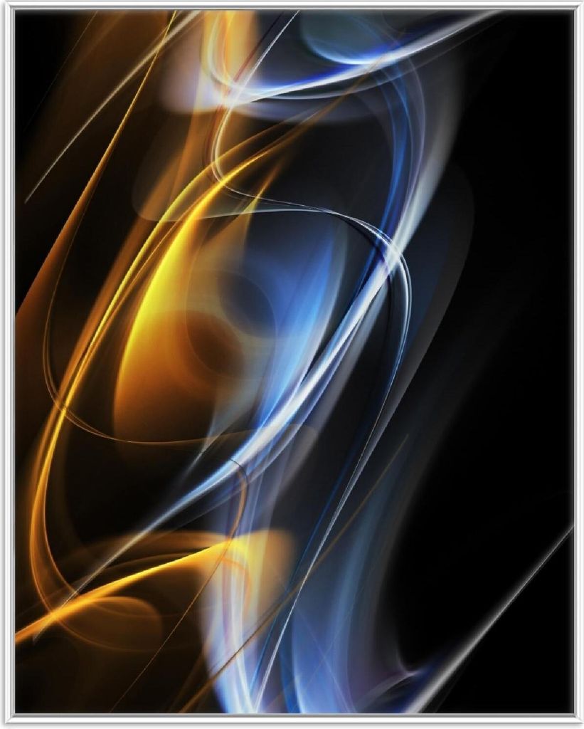 Wallario Wandbild Abstraktes Design, Größe: 40,30 x 50,30 cm, Poster mit weißem Aluminiumrahmen