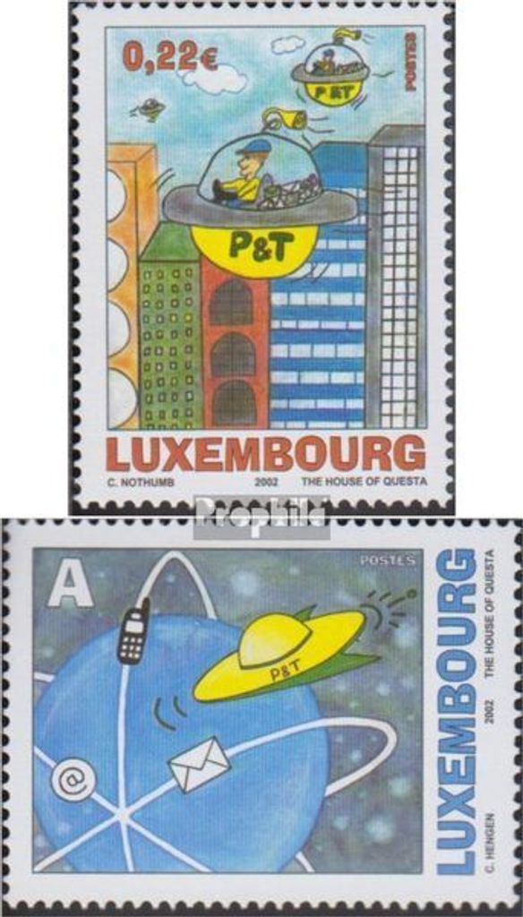 Briefmarken Luxemburg 2002 Mi 1590-1591 (kompl.Ausg.) Produktbild 