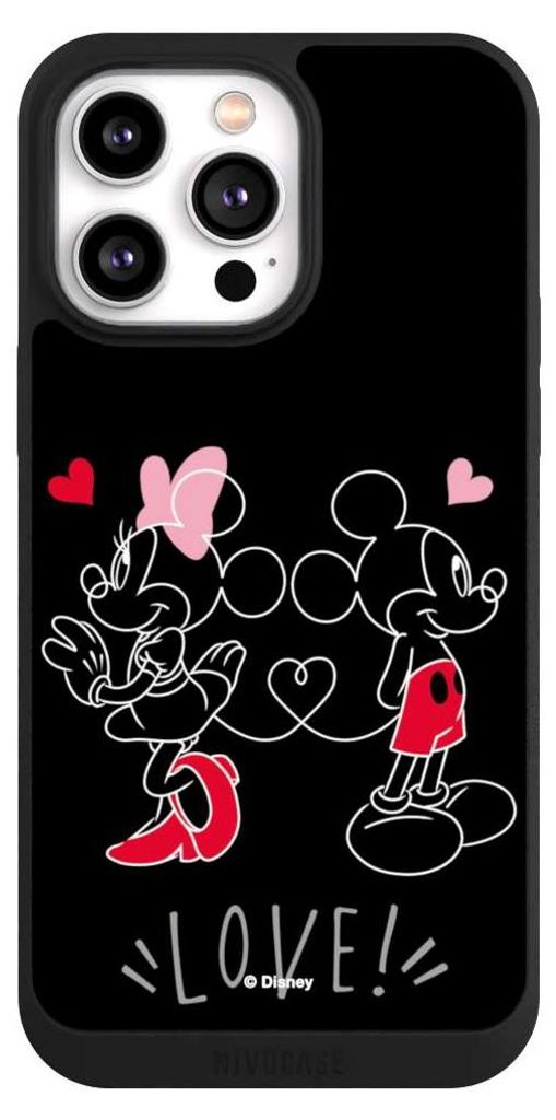 NIVOCASE Handyhülle für Apple iPhone 14 Pro Max Hülle NIVOpure Case Schwarz Disney Liebe