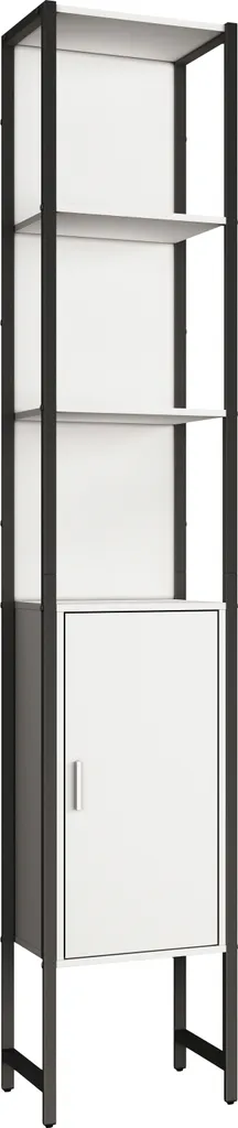 Meuble haut de salle de bain blanc 1 porte pour petits espaces