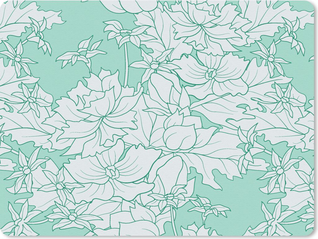 MuchoWow® Mauspad Mousepad Muster - Vintage - Blumen 40x30 Produktbild 