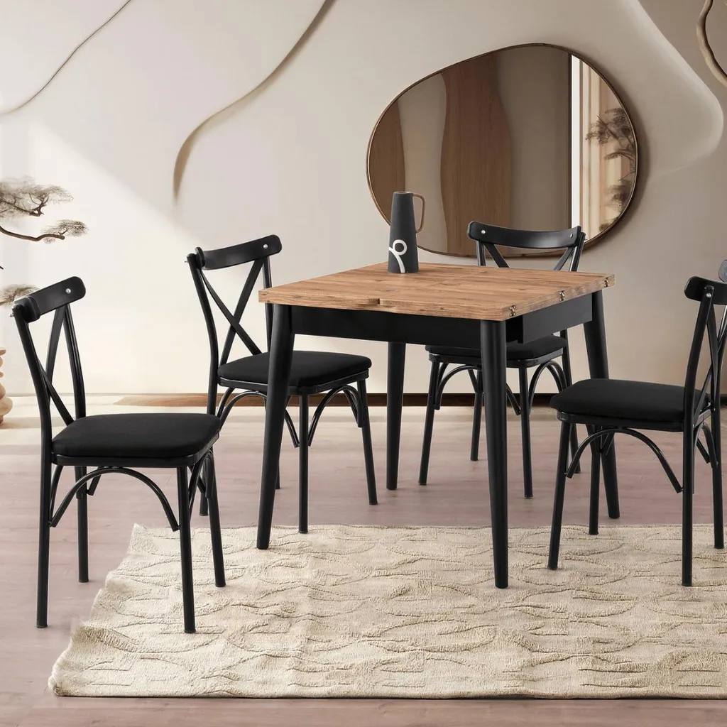 Table extensible 80 à 160 cm : solution petits espaces Pin TOTEM - 9