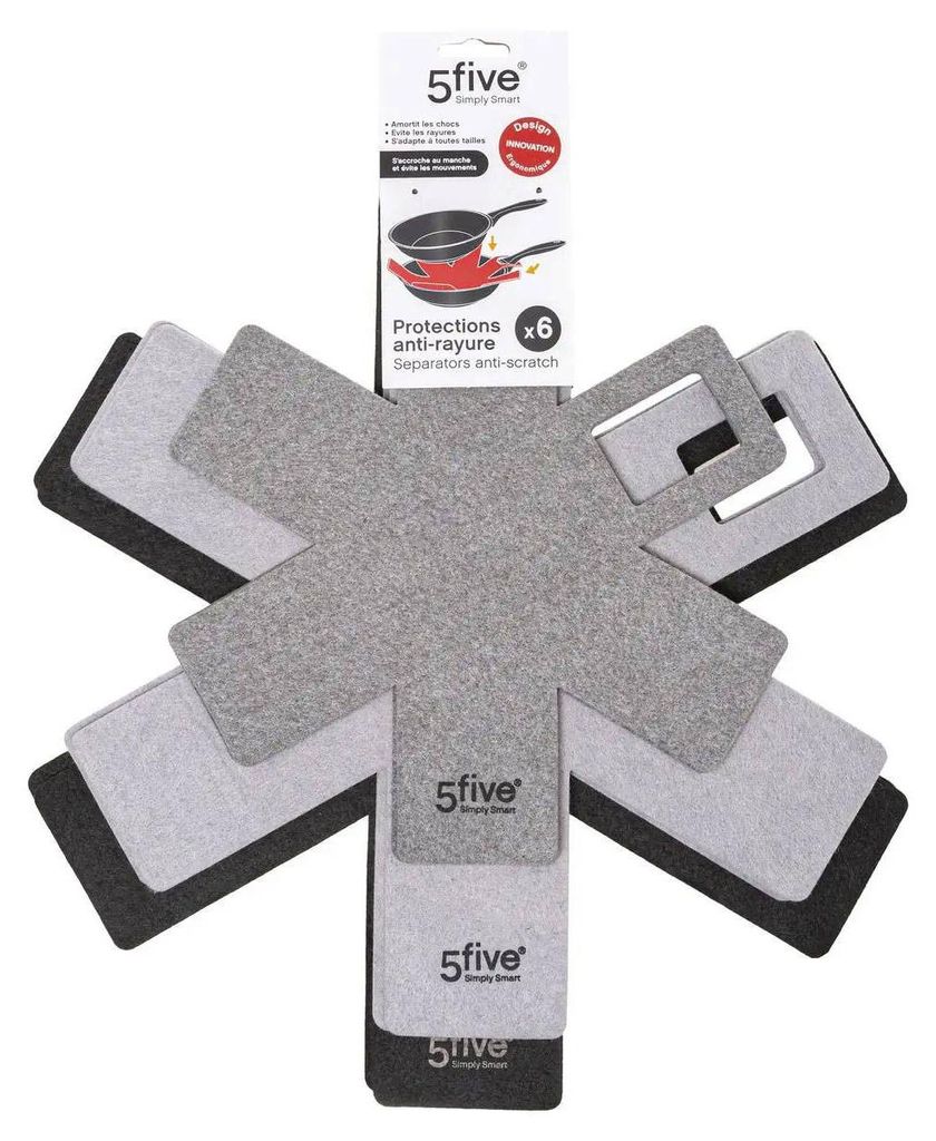 5five Simply Smart Pfannenschoner 6er-Set, Kratzschutz, Produktbild 