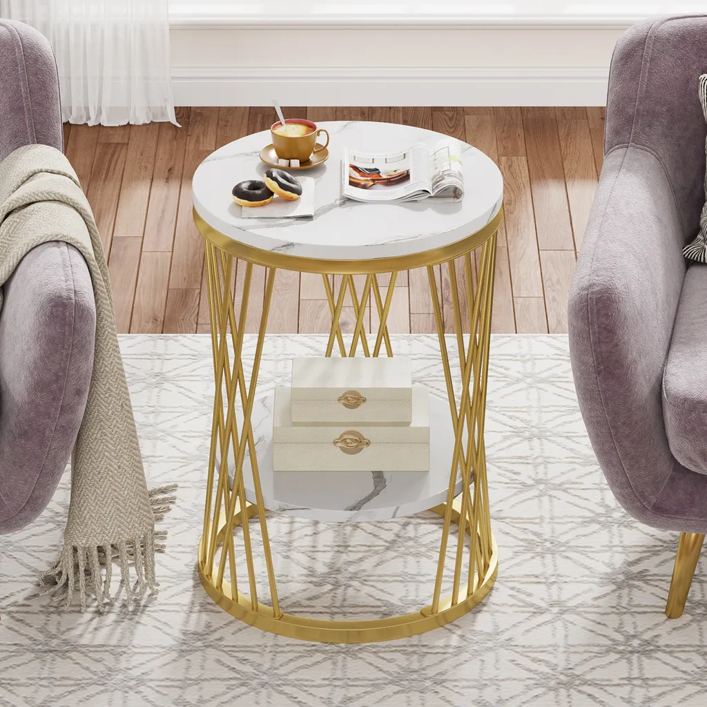 Table Snack Étroite Multiusage pour Canapé - Support Ordinateur et Café