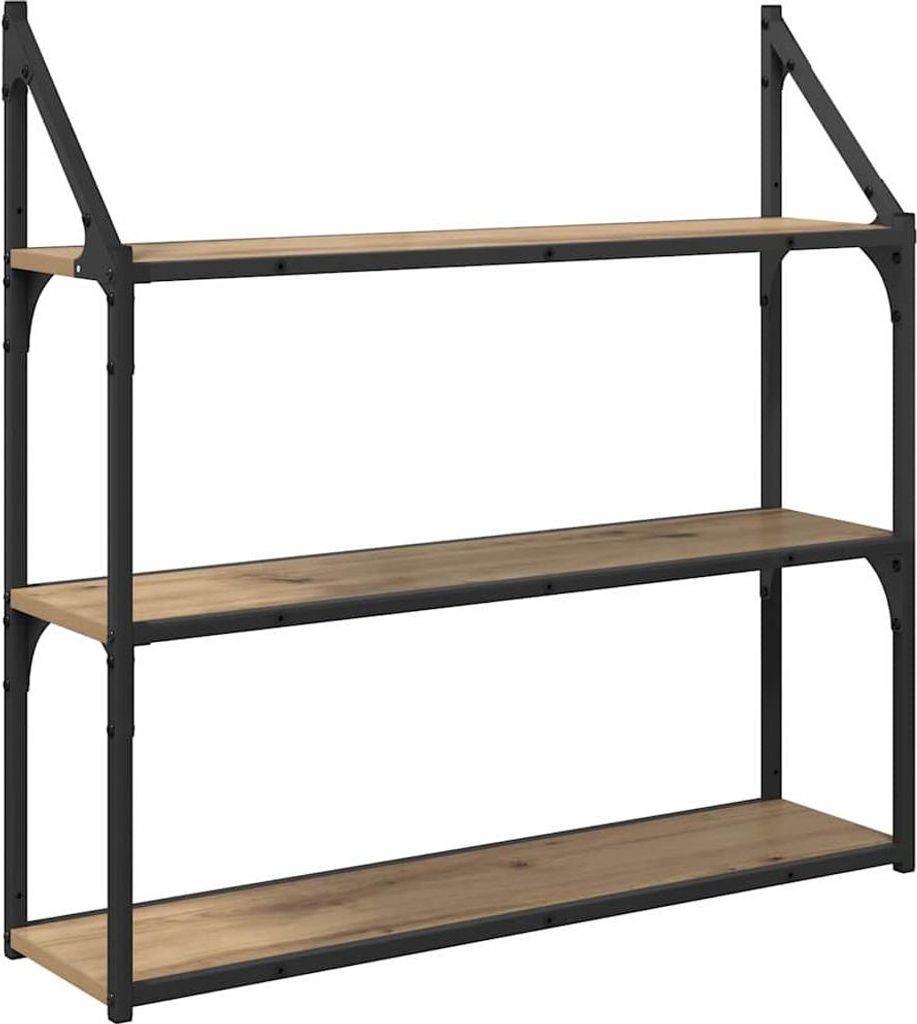 Wandregal Artisan-Eiche 80 x 21 x 78,5 cm Holzwerkstoff