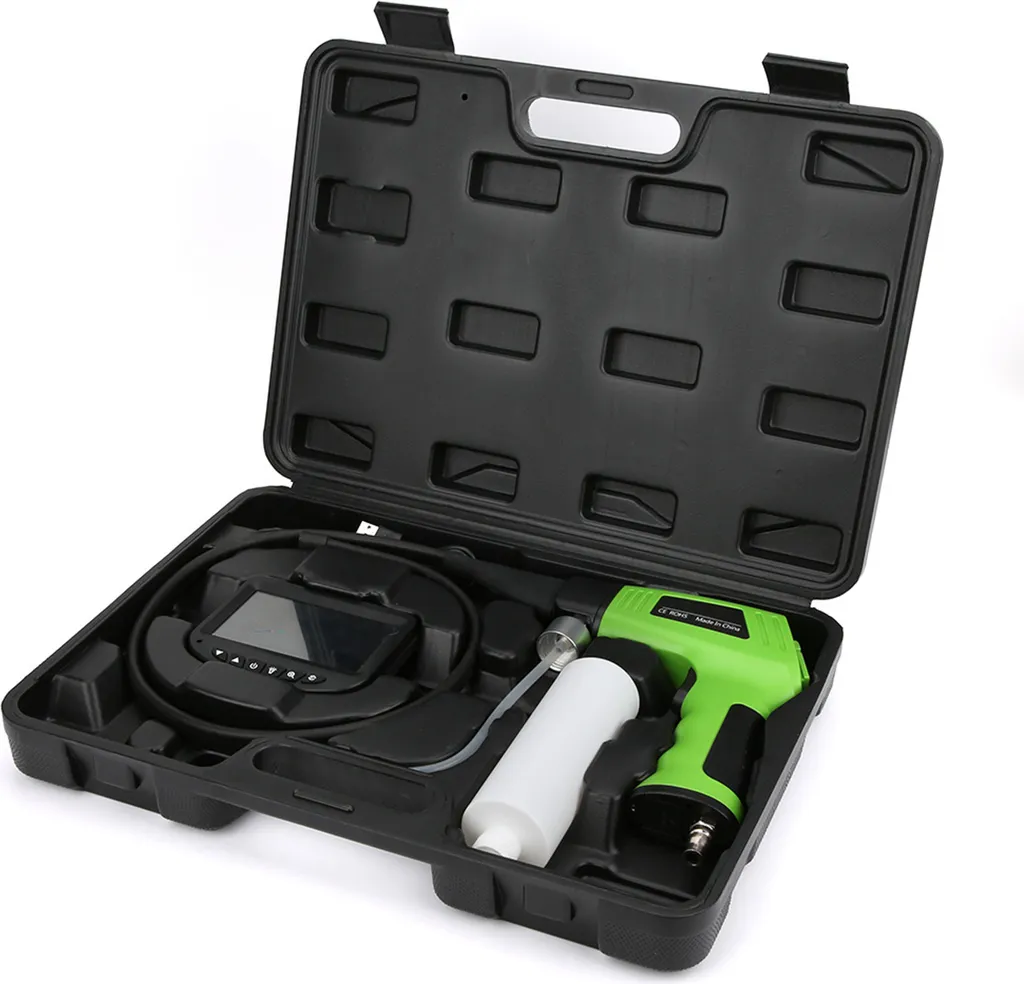 Pistolet de nettoyage visuel pour clim auto avec écran LCD et endoscope