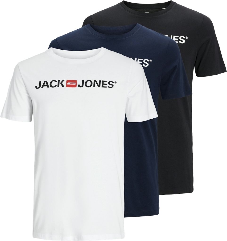 3-pack JACK & JONES Corp Logo Tee SS Crew Neck Obrázok produktu 1