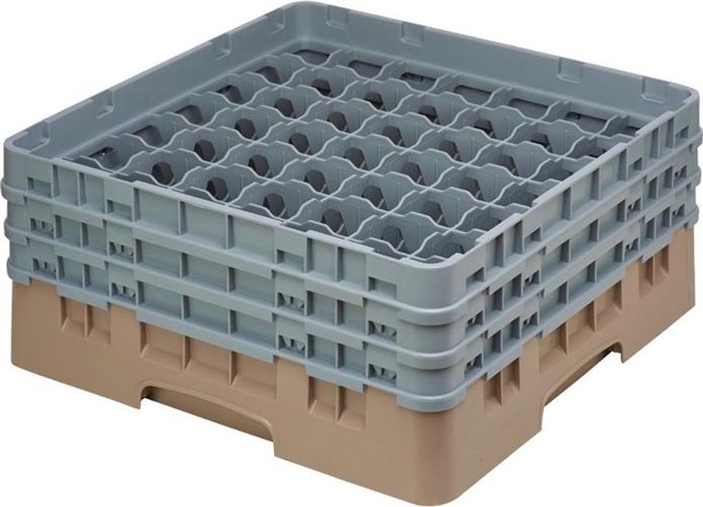Cambro Gläserspülkorb beige mit 49 Fächern max Glashöhe Produktbild 
