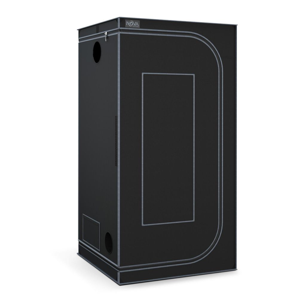 NovaGrove Growzelt 90x90x180cm, Growbox mit 1680D robuster & wasserdichter Außenschicht, hochreflektierender Aluminium-Innenbeschichtung, A09