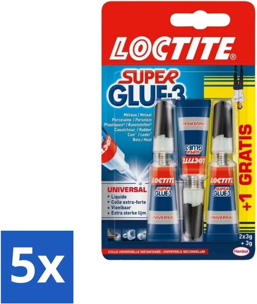 Loctite - Sekundenkleber - Sekundenkleber Präzision - 7,5 Gramm - Vorteilspack - 5 Stücke