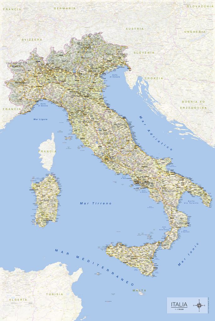 Landkarten - Poster - Italien