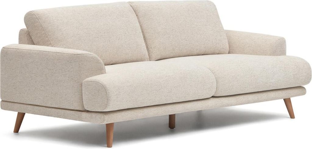 3-Sitzer Sofa Karin 231 x 92 x 97 cm Buche Weiß