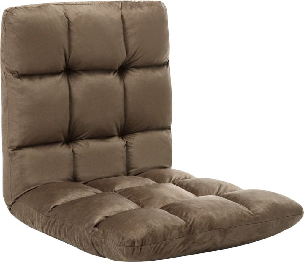 Ankonbej Bodenstuhl Faltbar Taupe Mikrofaser