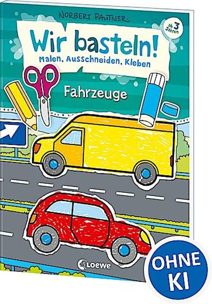 Wir basteln! - Malen, Ausschneiden, Kleben - Fahrzeuge Immagine del prodotto 