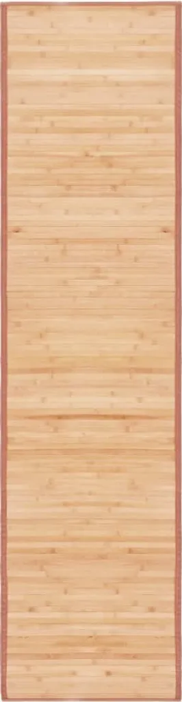 Tapis Bambou 80x300cm Marron pour Cuisine et Couloir - Résistant à l'eau