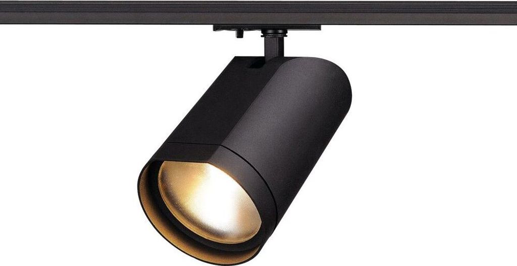 SLV BILAS Single Spot 25° LED rund matt Schwarz 15W 2.700K inkl. 1P.-Adapter