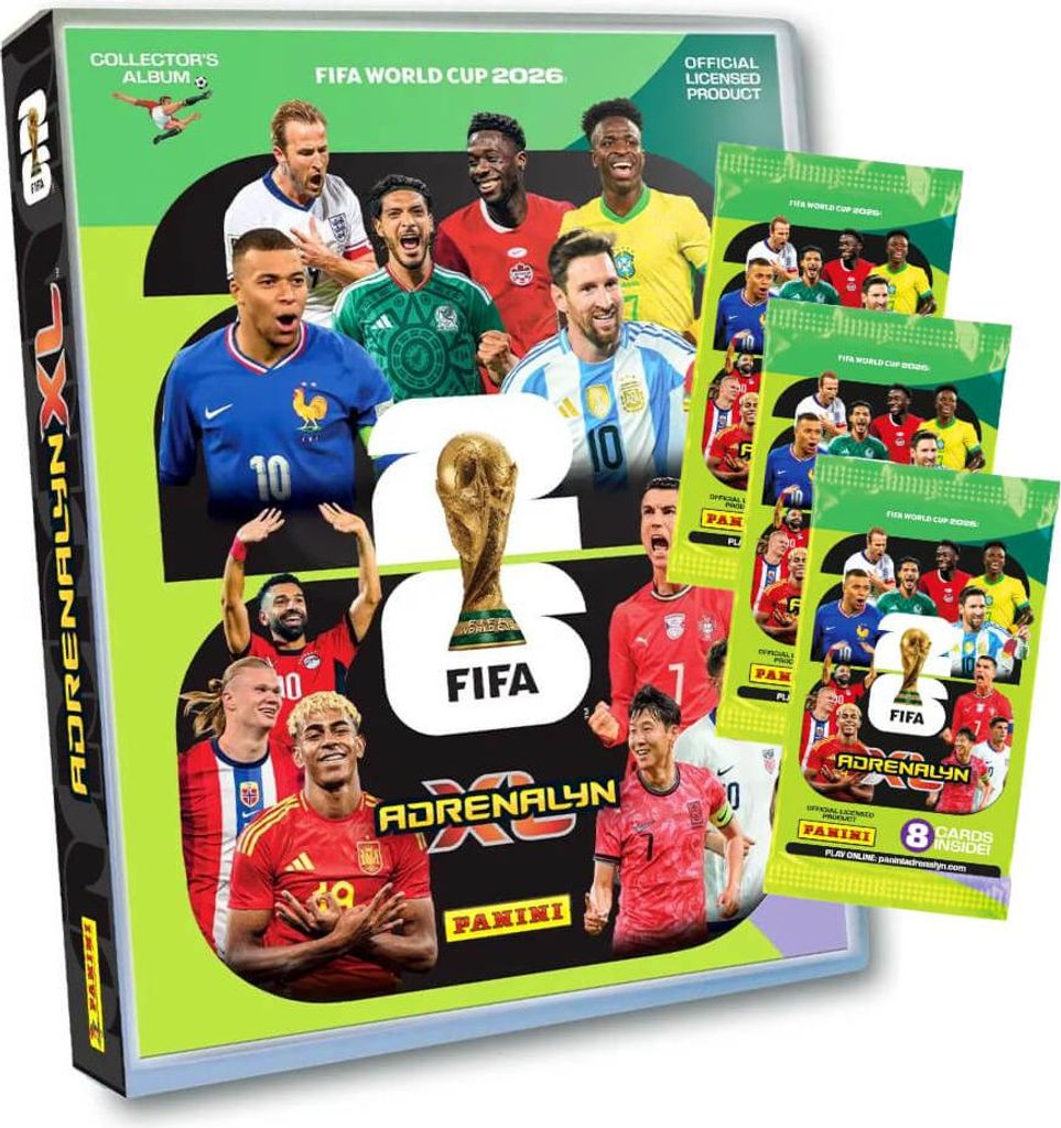 Fifa World Cup 2026 Adrenalyn XL - WM Trading Cards Sammelkarten - 1 Mappe + 3 Booster
